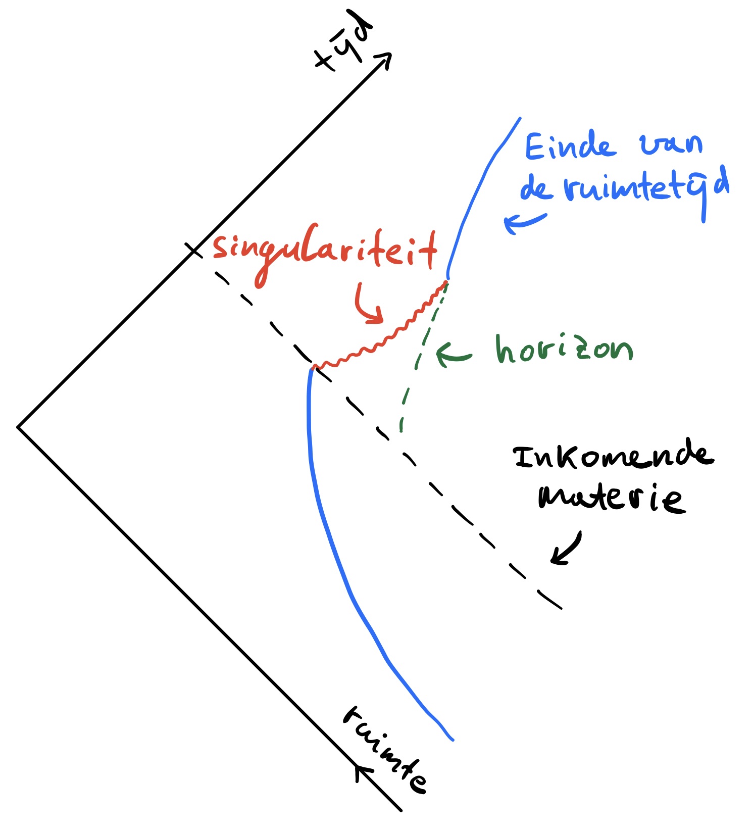 Een zwart gat in 1+1 dimensies