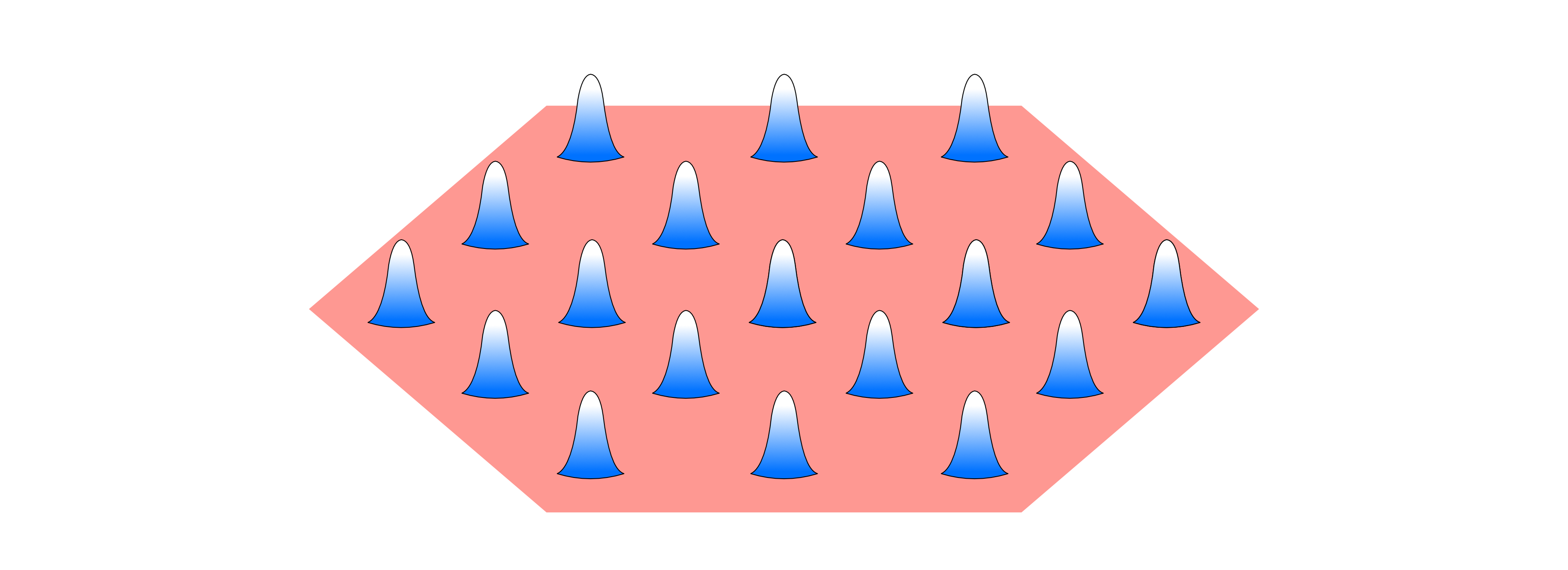 Een twee-dimensionaal Wigner-kristal, waarbij elektronen lokaliseren vanwege de Coulomb-interactie