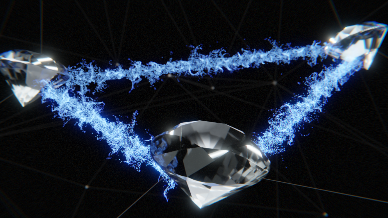 Artist’s impression of the three-node quantum network. Credit: Matteo Pompili for QuTech.